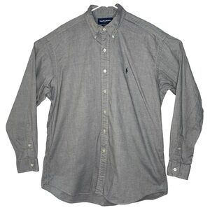 Polo Ralph Lauren Golf Tilden Button-Up Shirt Mens Size L Gray
